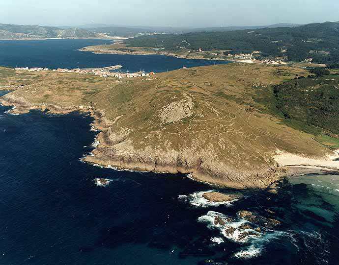Ría de Corme y Laxe desde la playa de Soesto