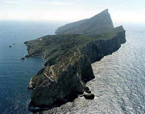 Isla de Dragonera por el lado de Cap Tramuntana.