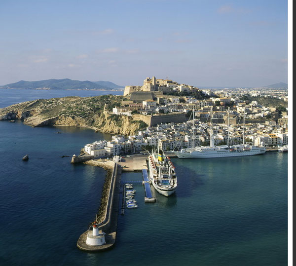 Vista aérea del Puerto de Ibiza