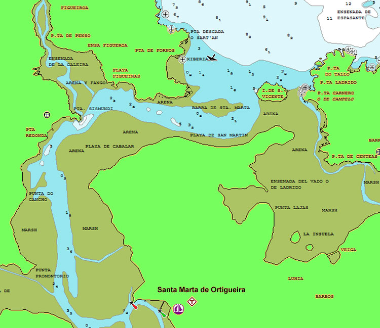 Portulano de la Ría de Santa Marta