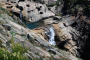 Pozas en la cascada del Xallas cuando se cierran las compuertas