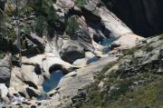 Pozas en la cascada del Xallas cuando se cierran las compuertas