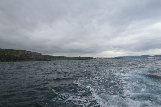 La costa desde Piedra Rubia. Al fondo Gijón