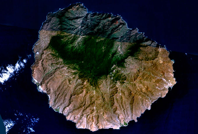 La Gomera desde el cielo