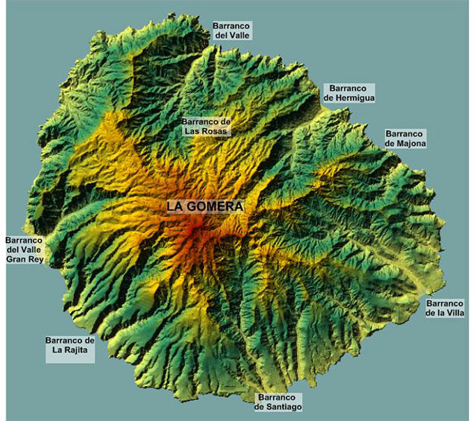 Principales barrancos de la Gomera