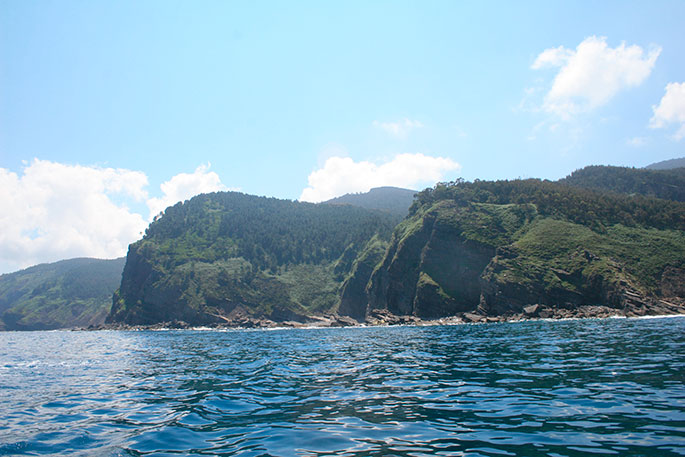 La costa entre Bakio y Basordas