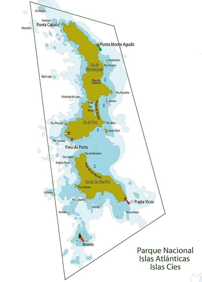 Plano Islas Cíes