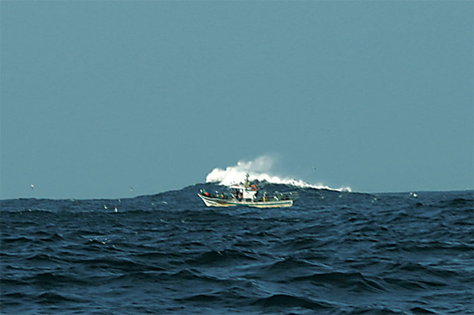 Asi sube la mar en los bajos de Corrubedo