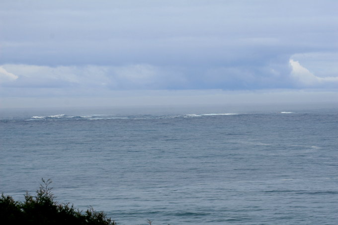 Vista de las rompientes en los bajos de Baldaio