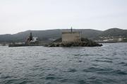 Punta del dique de abrigo de Cariño