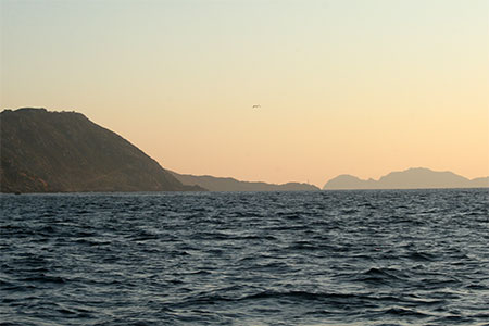 Atardecer delante de Costa da Vela