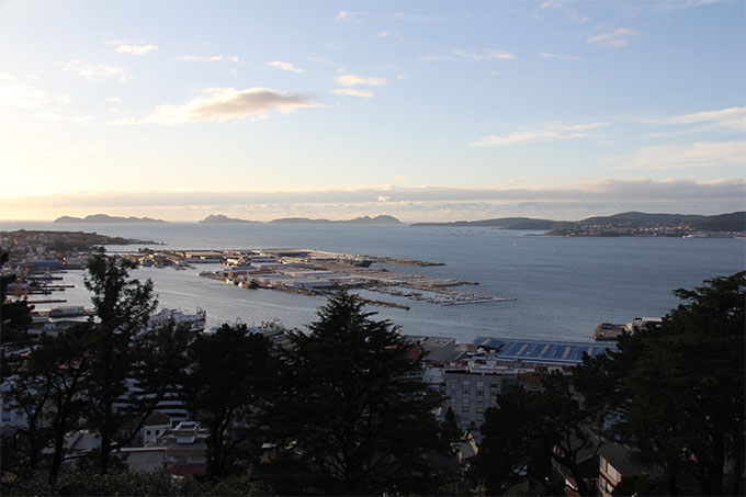 Ría de vigo desde el centro de la ciudad