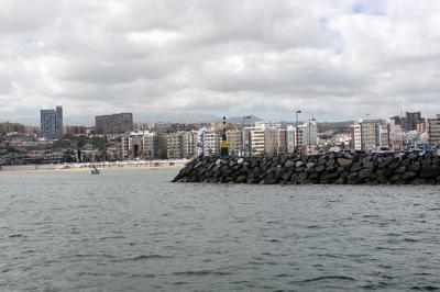 Ángulo dique de abrigo del puerto deportivo del Real Club Náutico de Gran Canaria