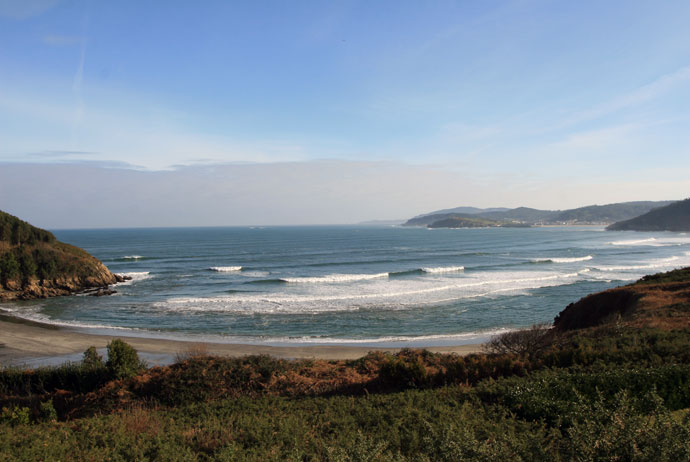 Ría de Ortigueira desde la playa de Fornos. Al fondo la Estaca