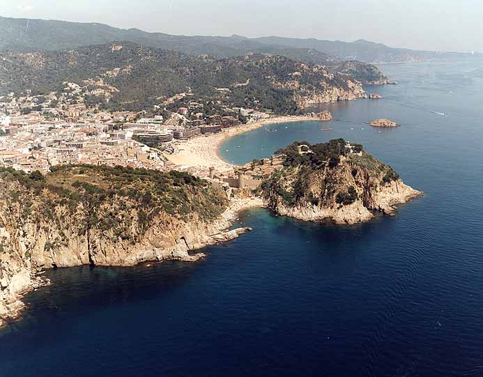 Cap de Tossa, platja del Codolar y ensenada de Tossa de Mar