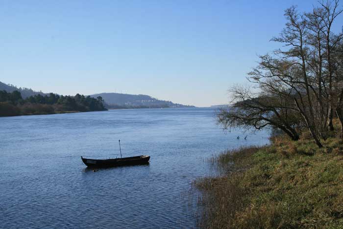 Río Miño. Desembocadura al fondo