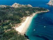 Playa y fondeadero de la Isla Sur. San Martiño. Cíes