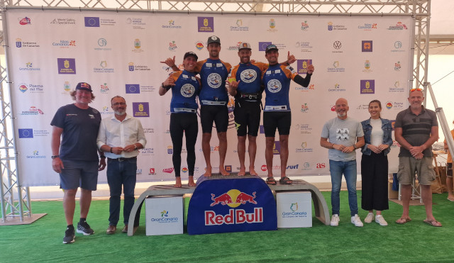 15_ Podium de la primera jornada del Mundial de Windsurf