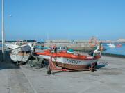 Gamelas en el puerto de A Garda