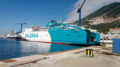  Baleària inicia los trabajos de remotorización a GNL del ferry Bahama Mama 