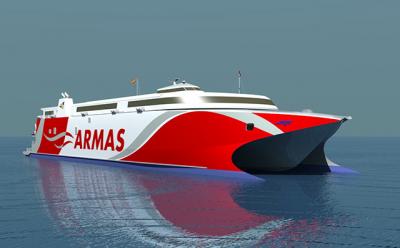  Trasmediterránea estrenará su nuevo catamarán en la línea entre Gandía y Baleares 