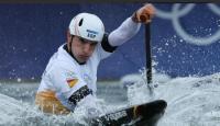 Miquel Travé  quinto en la final del C-1 slalom. Tocar una puerta le impide subir al podio 