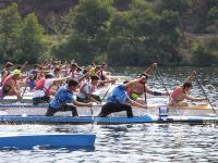 Barra de Miño acoge el campeonato gallego de barcos de equipo.