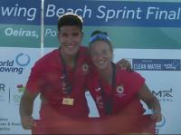 Esther Briz y su compañero Ander Martín, campeones del mundo de remo de mar