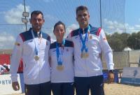 Triple oro para el remo andaluz en los Juegos Mediterráneos de playa