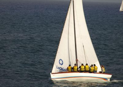 Chacalote primero en salir en el Concurso Cabildo de Gran Canaria de vela latina canaria