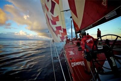 La Etapa 6 discurre por un tramo con condiciones estables en el que los cinco barcos avanzan en paralelo directos a Recife