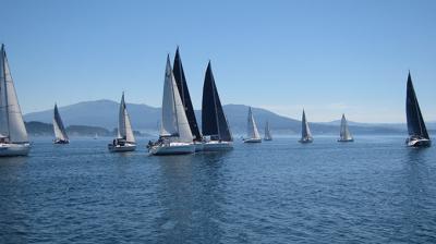 Excelents condiciones de ragata en la Ría de Arousa para la XIX edición de la Regata Elidente