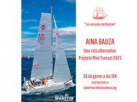 Aina Bauzà inicia su camino a la Mini Transat 2023 y lo presenta en el Real Club Marítimo Barcelona