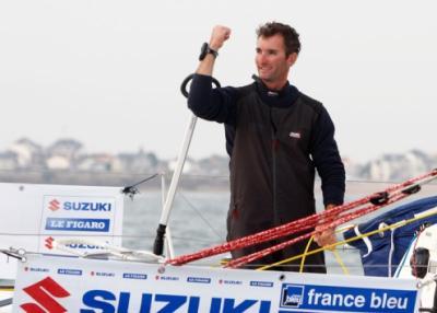 Jérémie Beyou, vencedor de la segunda etapa de la 40ª Solitaire du Figaro 