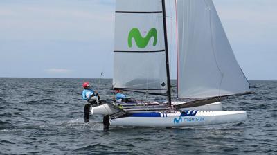 El equipo Movistar se prepara para el Mundial de vela olímpica en Aarhus