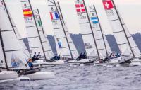 El Nacra de Fernando y Tara, 470 de Barreiros Curbelo y Marina Alabau a la Medal Race