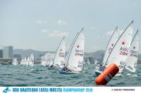 El viento castiga a la flota en la primera jornada del BDO Barcelona Laser Máster Championship 2019