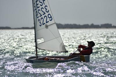 En torno a 200 regatistas de Optimist compiten desde este jueves en la bahía de Cádiz en el 8º Trofeo de la Hispanidad