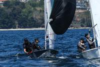 Golpe de mano de Tone Pérez y Laura Llópiz, vigentes campeones, con dos triunfos parciales y liderato en solitario en el nacional de vaurien