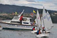 Jaime Lusquiños vencedor en Aguete en la regata de optimist de Galicia