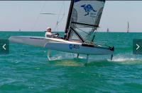 Los catamaranes se lucen en la bahía gaditana