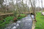 Sendero en Laracha con puentes de madera