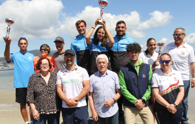 2025-04-13 Podio final masculino del Trofeo Concello de Vigo Lanzarote, Las Palmas y Kayak Vigo, con Manel Fernández