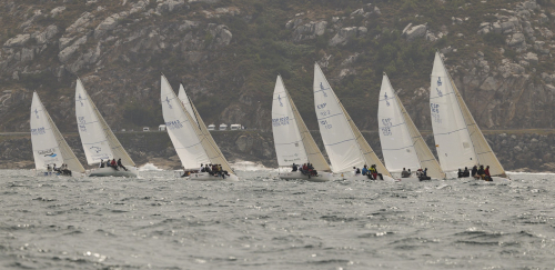 Parte de la flota de J80 que se disputa la Copa de España - Foto Lalo R Villar-1