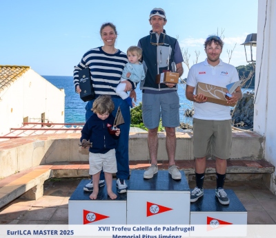 Podio Clasificación Gral. ILCA6 -2025 EurILCA Master Calella de Palafrugell