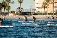 Laura Paricio y Joan García, ganadores de la prueba  de Larga Distancia en la VII Gran Carrera del Mediterráneo de SUP Race.