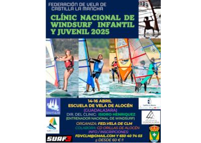 Clínic Nacional de windsurf infantil y juvenil 2025 Escuela de Vela de Alocén (Guadalajara) 14 a 16 de abril