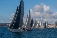 La flota de la 11ª Regata Interclubes se luce en Sanxenxo