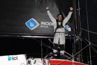 Alexis Loison (Groupe REEL) 1º en Saint-Vaast-la-Hougue vencedor de la de la 56ª Solitaire du Figaro Paprec. 