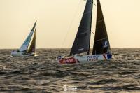 La flota Solitaire viró esta noche Finisterre y navegan al Este. En cabeza Alexis Loison